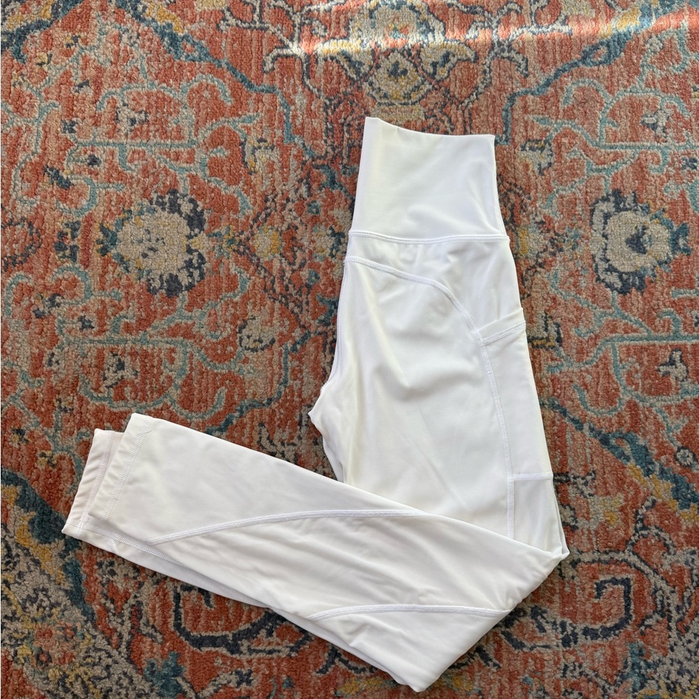 Aerie White High-Waisted Leggings